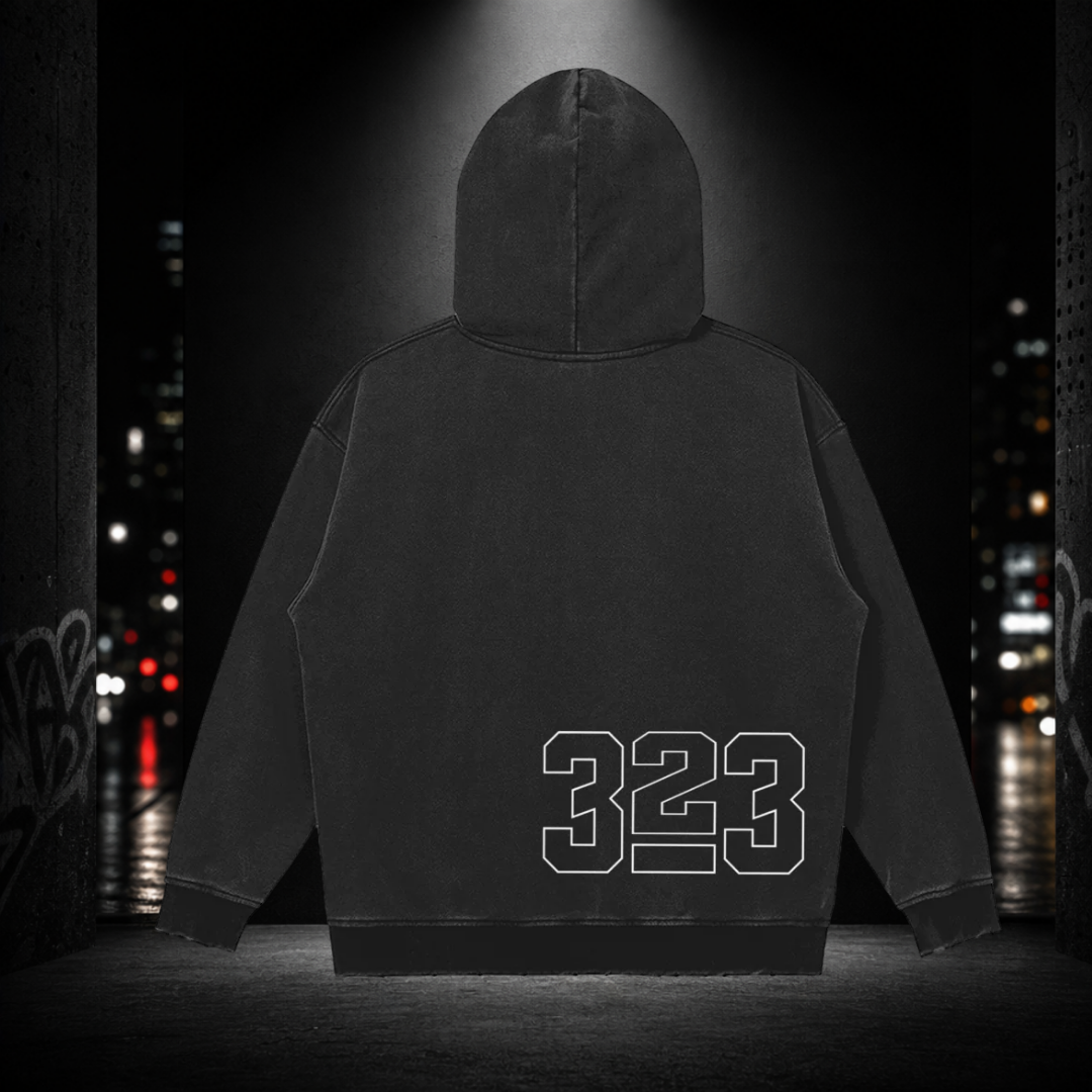 Snow Washed Snap Collar Hoodie – East LA 323