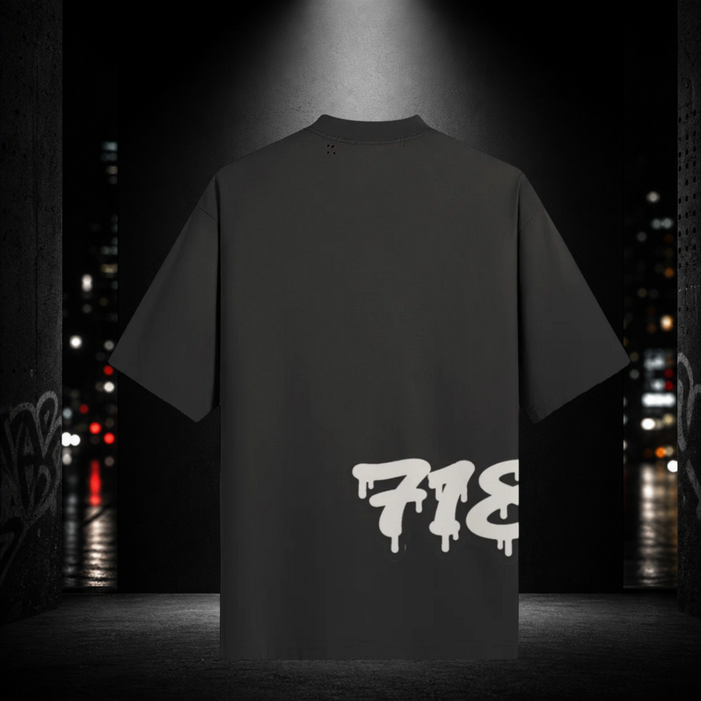 Sun‑Faded Distressed Tee — Bronx 718