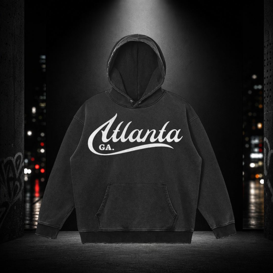 Snow Washed Snap Collar Hoodie – Atlanta 404