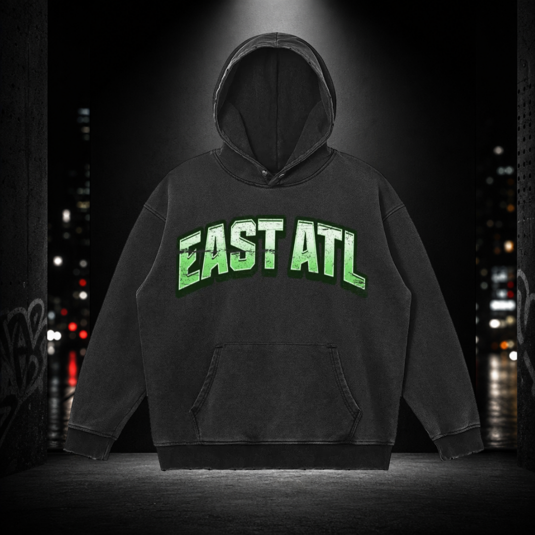 Snow Washed Snap Collar Hoodie – East ATL 404