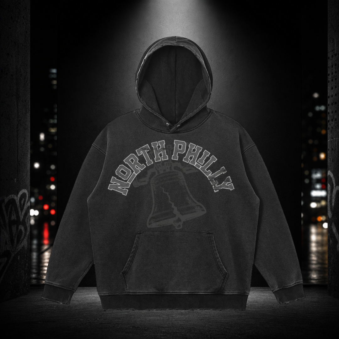 Snow Washed Snap Collar Hoodie – North Philly 215
