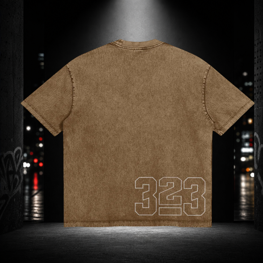 Snow Washed Oversized Tee – East LA 323