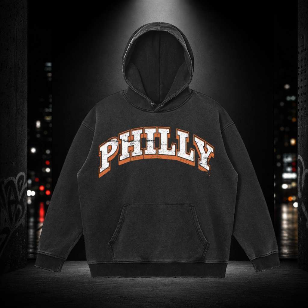 Snow Washed Snap Collar Hoodie – Philly 215