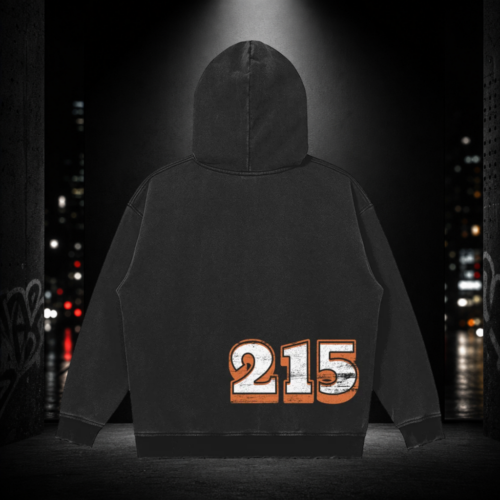 Snow Washed Snap Collar Hoodie – Philly 215