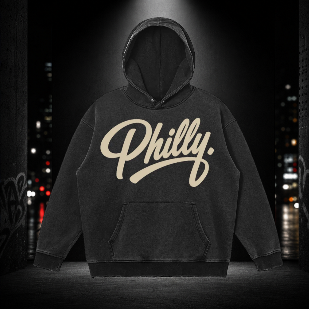 Snow Washed Snap Collar Hoodie – Philly 215