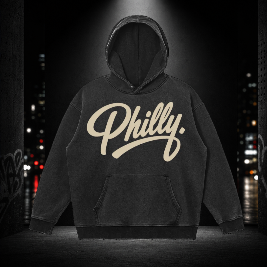Snow Washed Snap Collar Hoodie – Philly 215