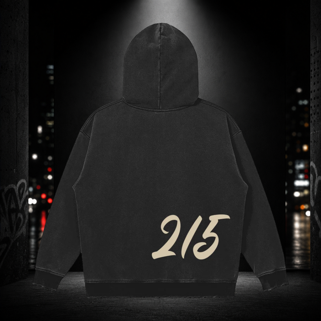 Snow Washed Snap Collar Hoodie – Philly 215