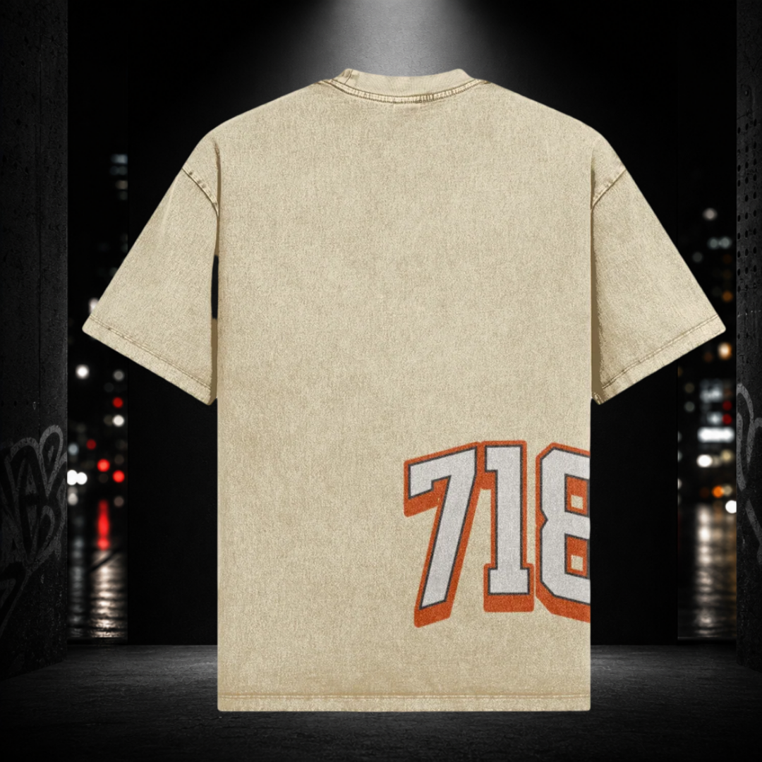 Oversized Snow Washed Tee — Bushwick 718