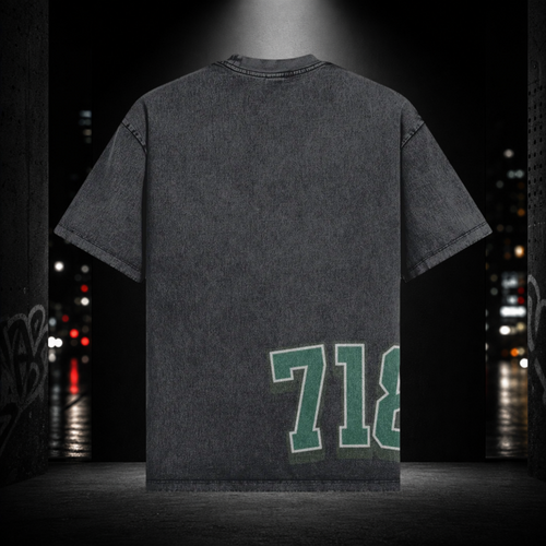 Oversized Snow Washed Tee — Bed Stuy 718