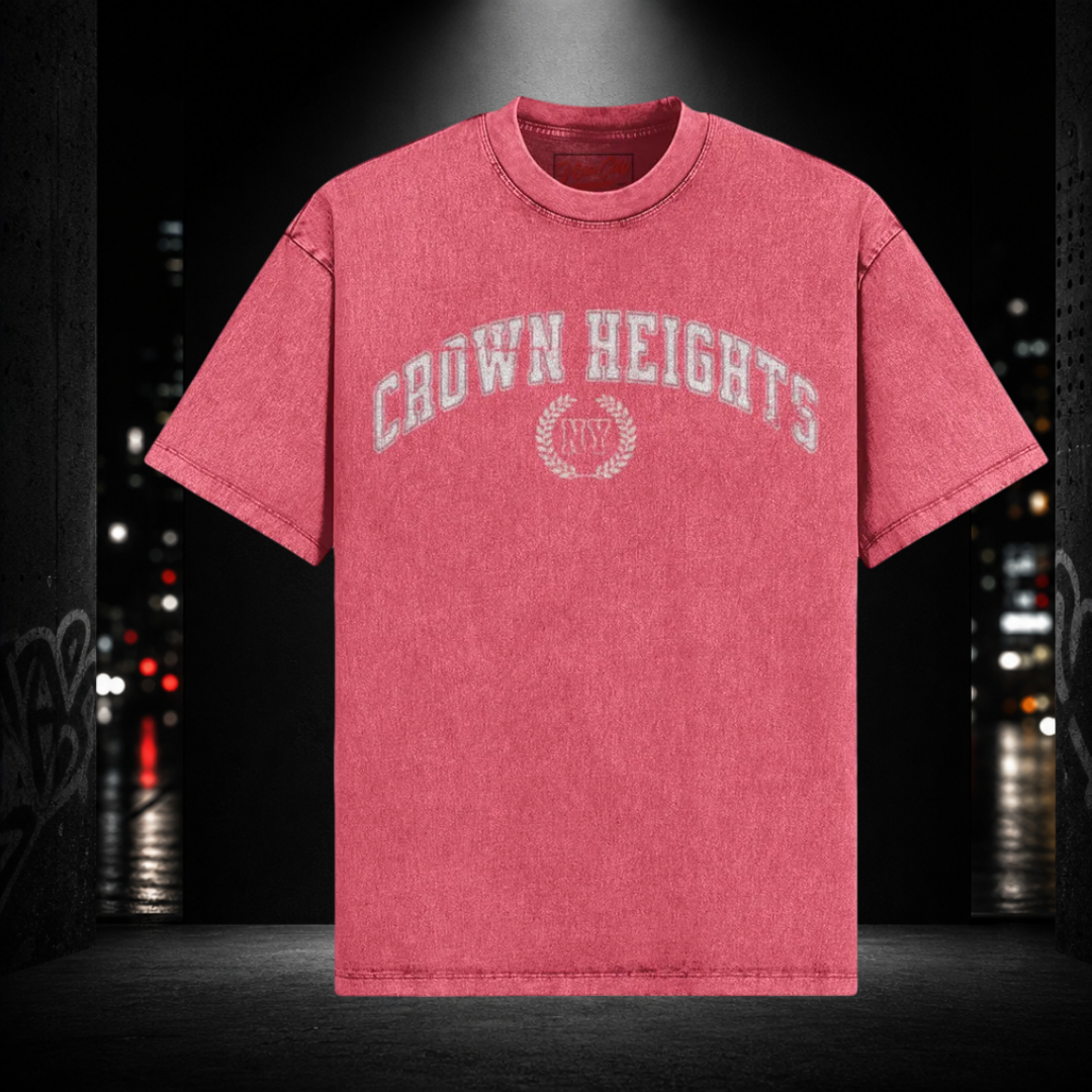 Oversized Snow Washed Tee — Crown Heights 718