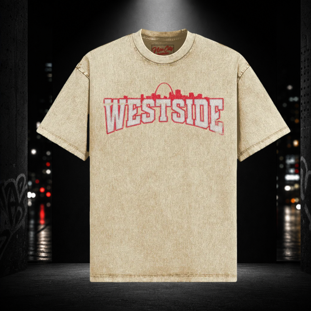 Oversized Snow Washed Tee — Westside 314