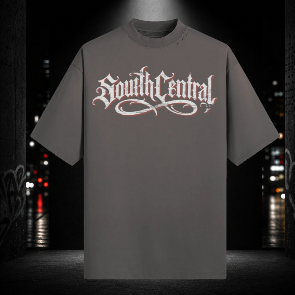 Sun‑Faded Distressed Tee — South Central 323
