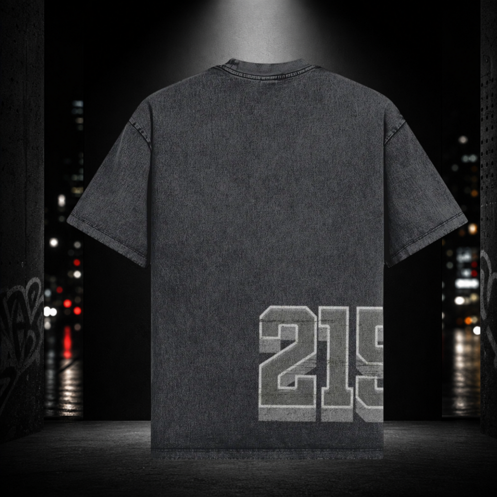 Oversized Snow Washed Tee — North Philly 215