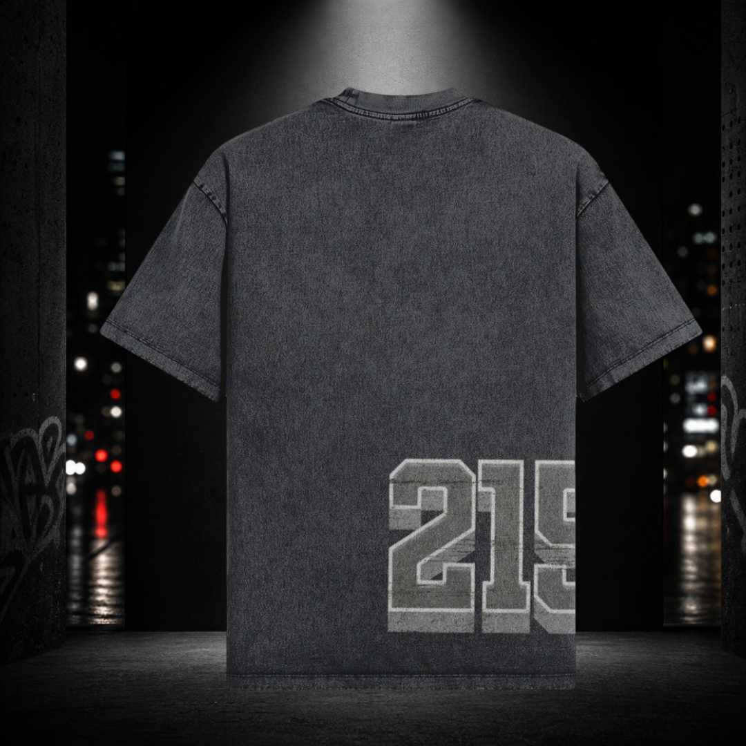 Oversized Snow Washed Tee — North Philly 215