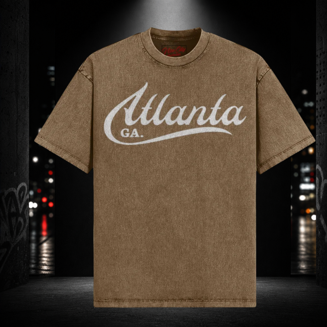 Oversized Snow Washed Tee — Atlanta 404