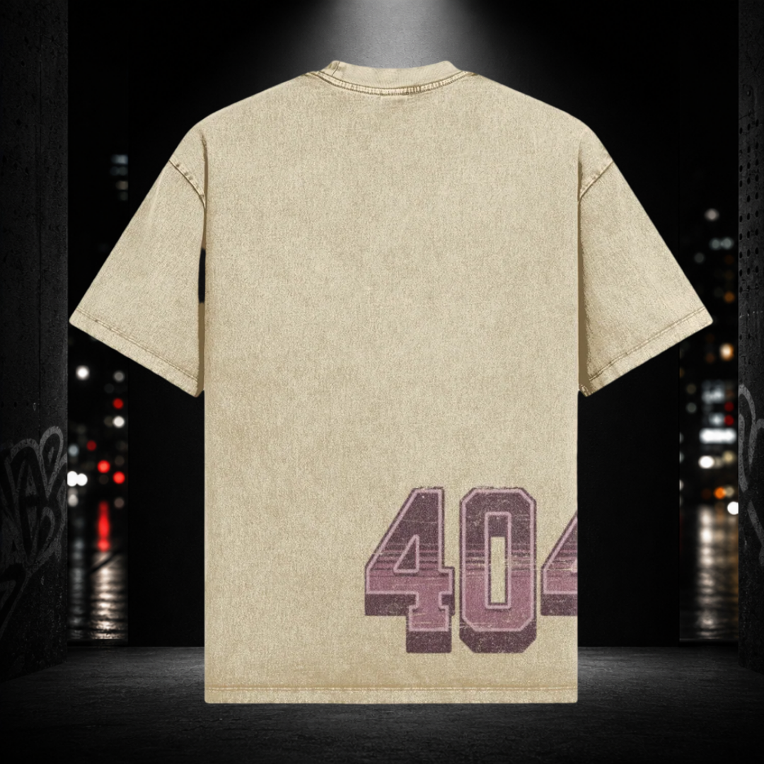 Oversized Snow Washed Tee — College Park 404