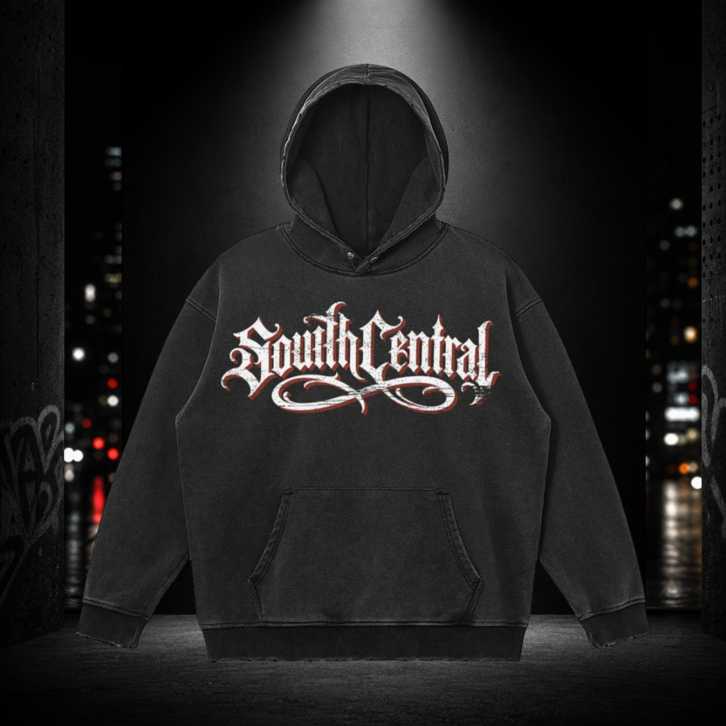 Snow Washed Snap Collar Hoodie — South Central 323