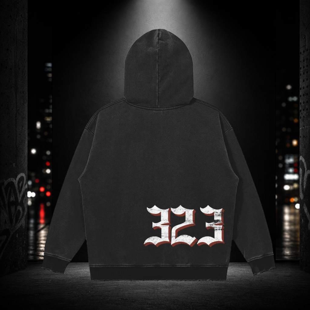 Snow Washed Snap Collar Hoodie — South Central 323
