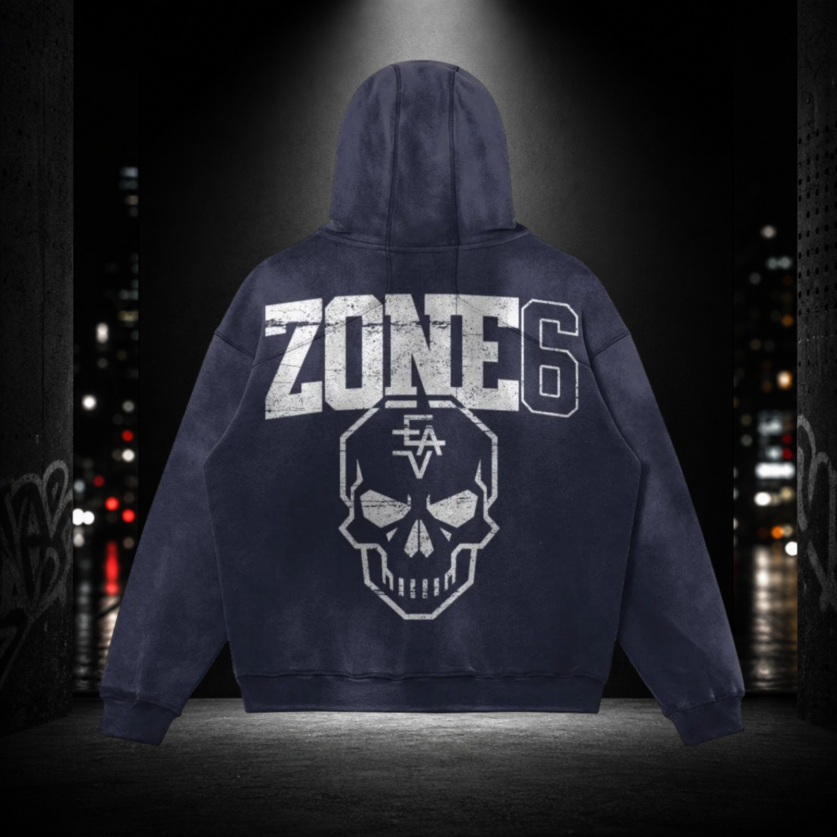 Heavyweight Sun‑Faded Hoodie — Zone 6 404