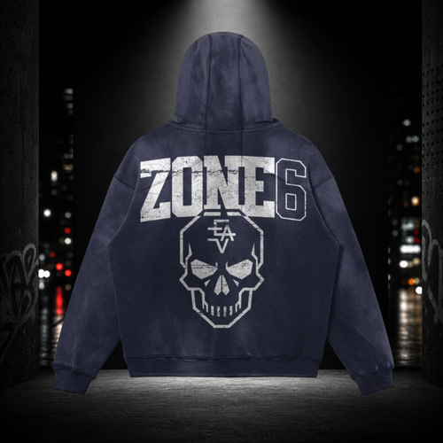 Heavyweight Sun‑Faded Hoodie — Zone 6 404