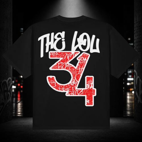 Black Raw Seam Paneled St. Louis 314 Boxy Tee