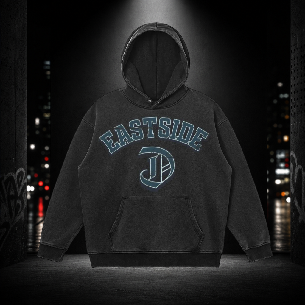 Snow Washed Snap Collar Hoodie — Eastside 313