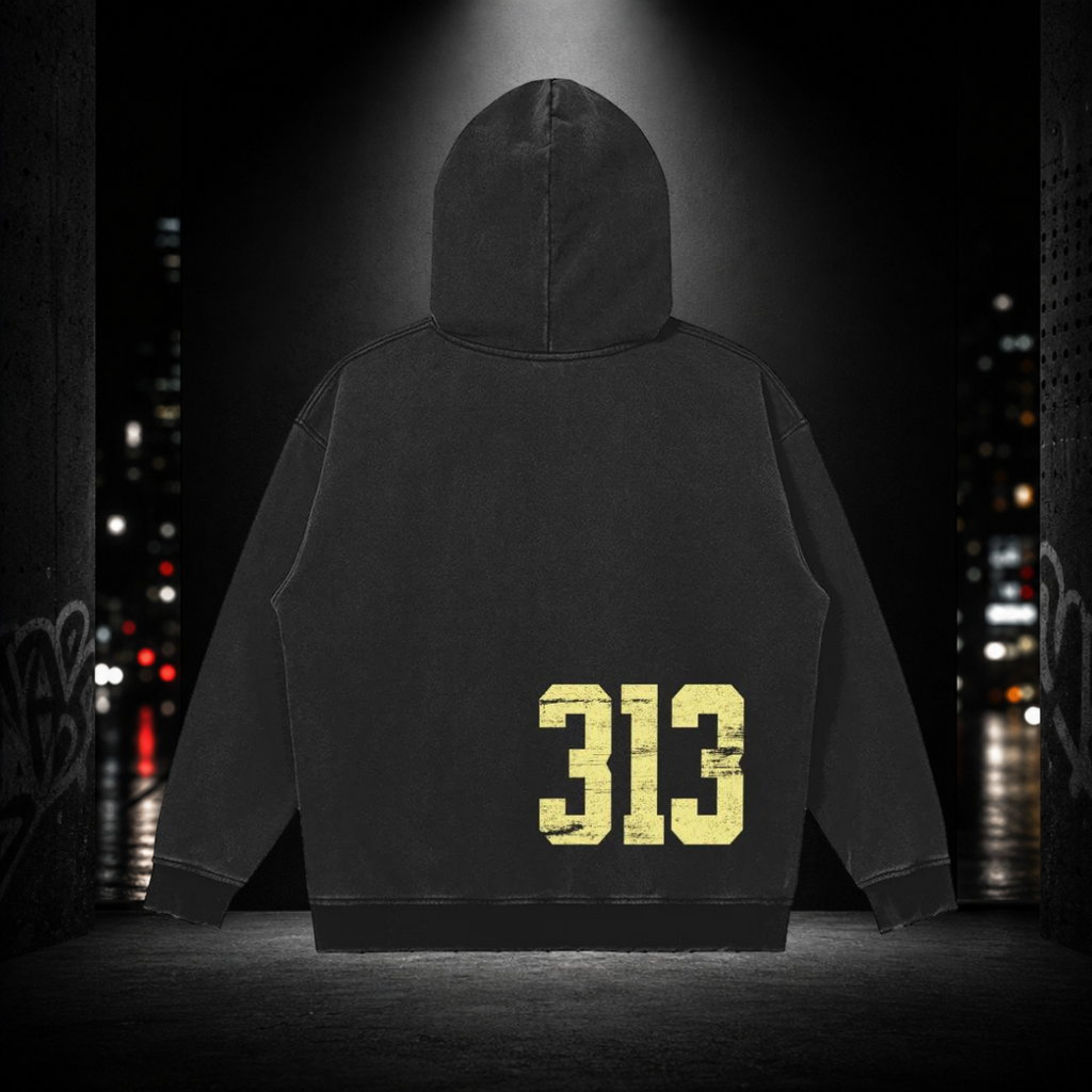 Snow Washed Snap Collar Hoodie — Brightmoor 313