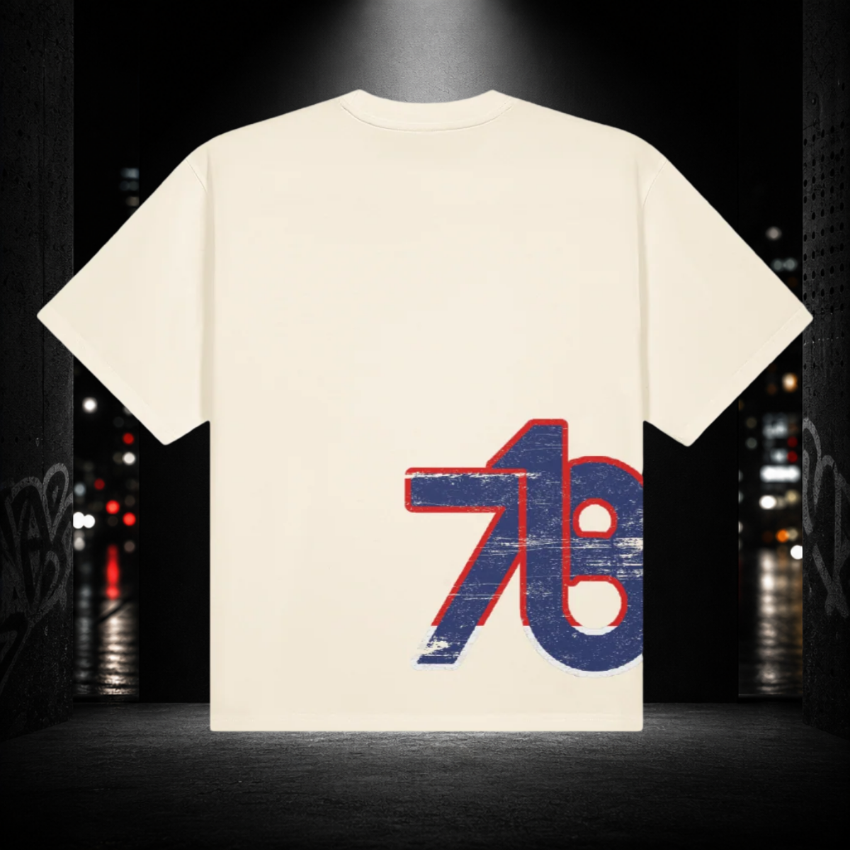 Raw Seam Paneled Bronx 718 Boxy Tee