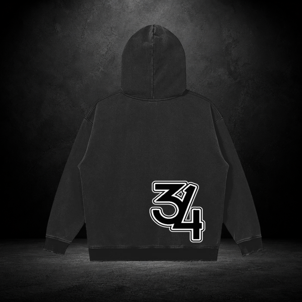 Snow‑Washed Snap Collar Hoodie — St. Lou 314