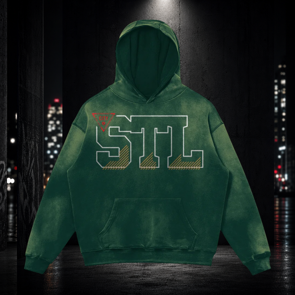 Heavyweight Sun‑Faded Hoodie — STL