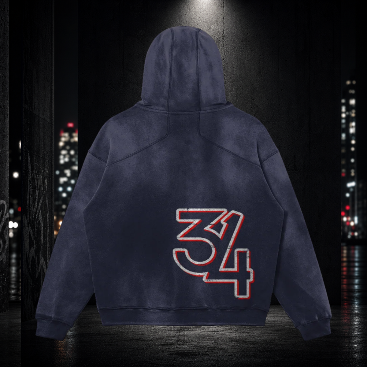 Heavyweight Sun‑Faded Hoodie — The Lou