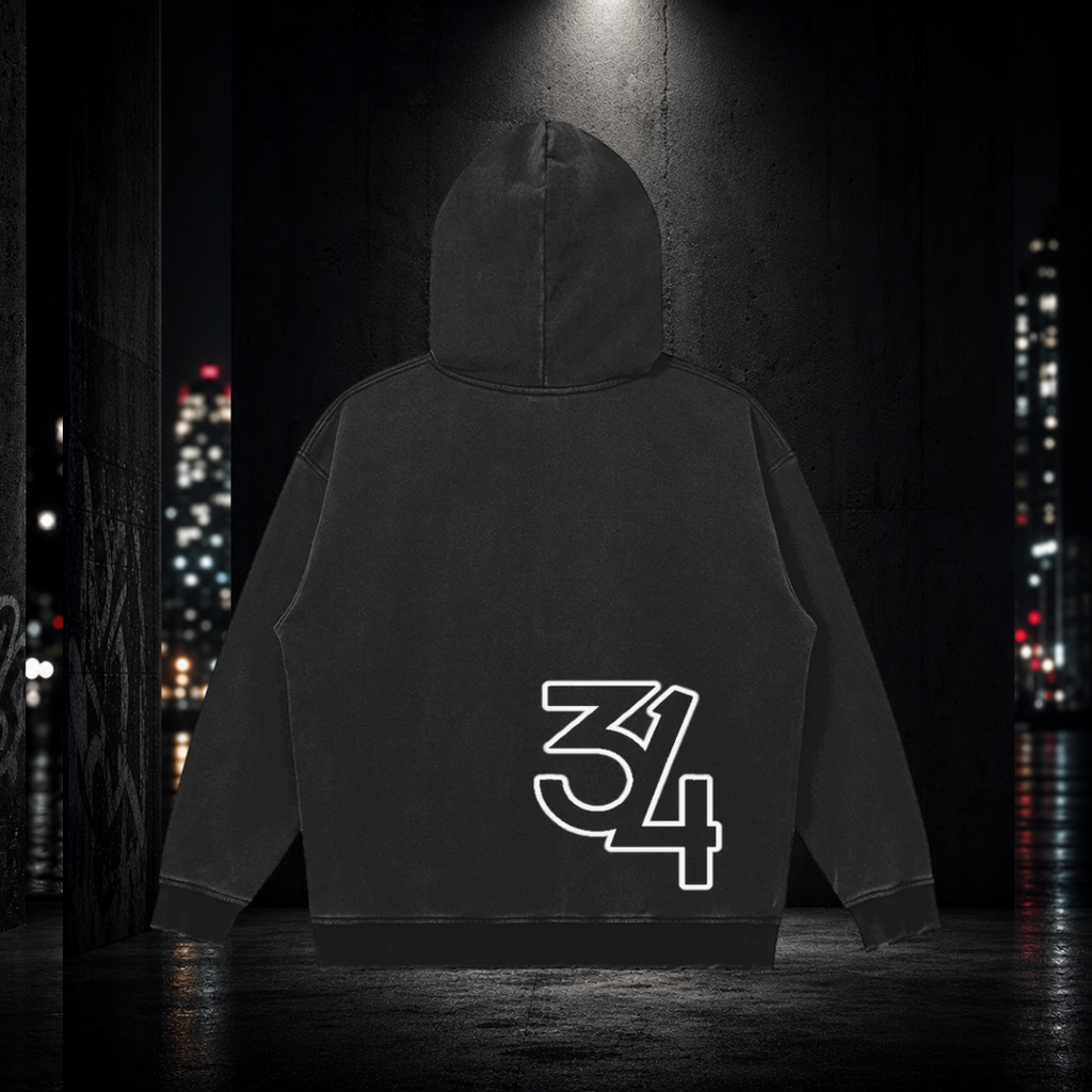 Snow‑Washed Snap Collar Hoodie — St. Louis