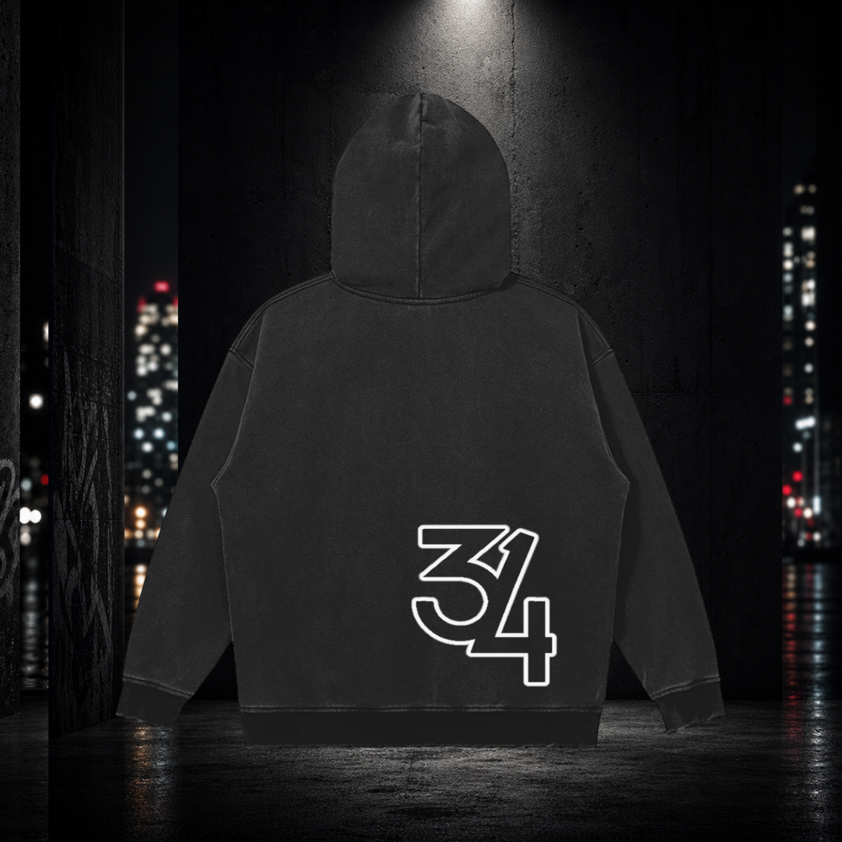 Snow‑Washed Snap Collar Hoodie — St. Louis