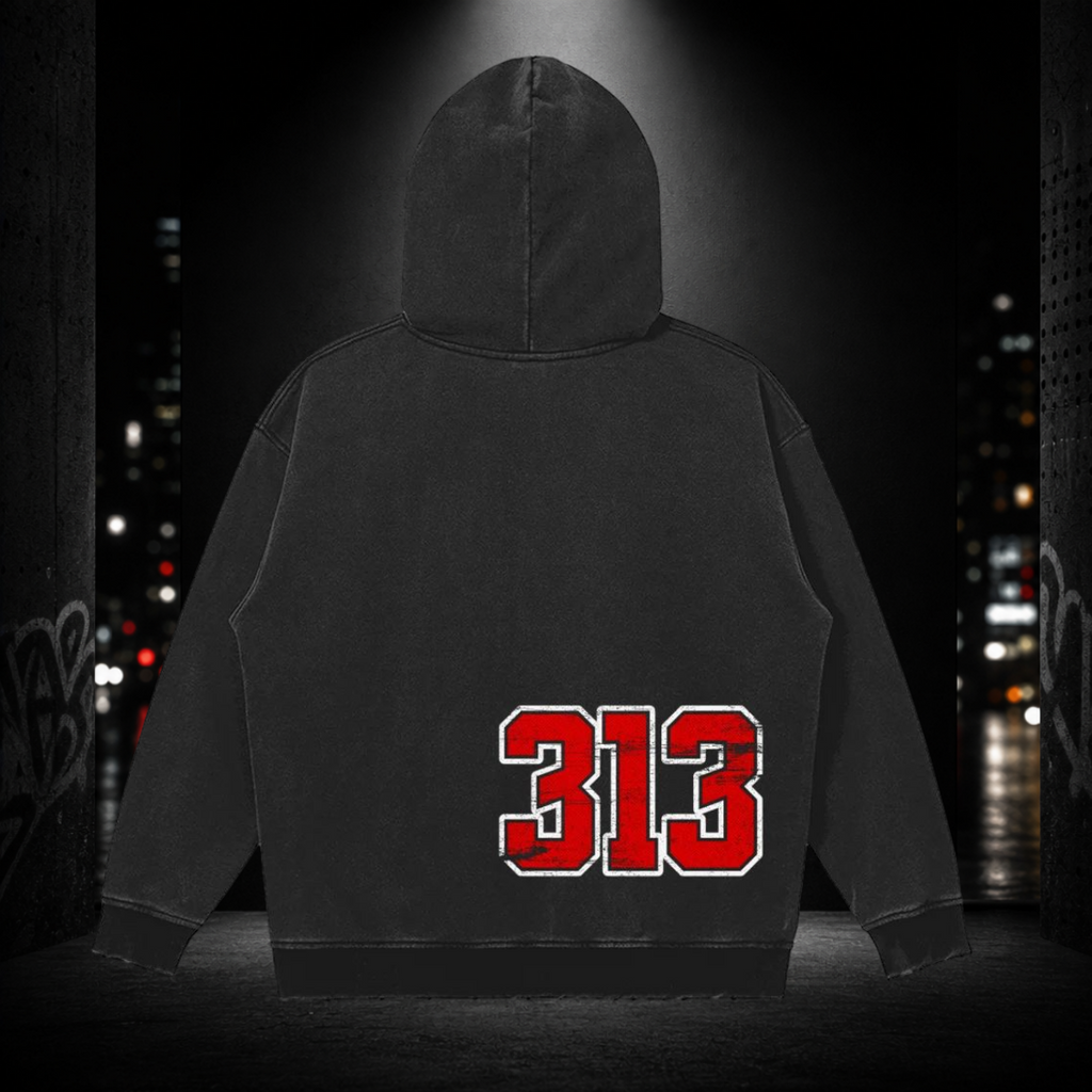 Snow Washed Snap Collar Hoodie — Seven Mile 313
