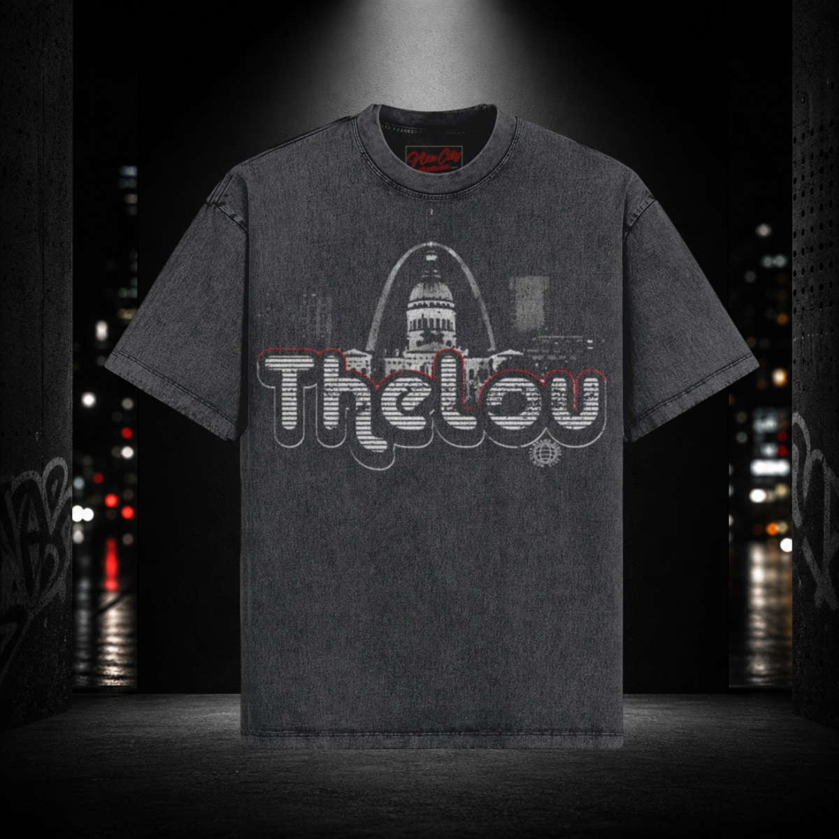 Snow‑Washed St. Louis “The Lou” Graphic Tee