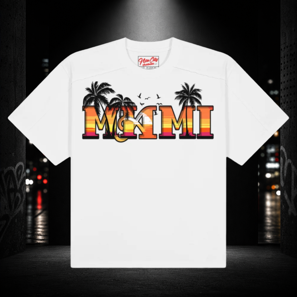 Raw Seam Paneled Miami Boxy Tee